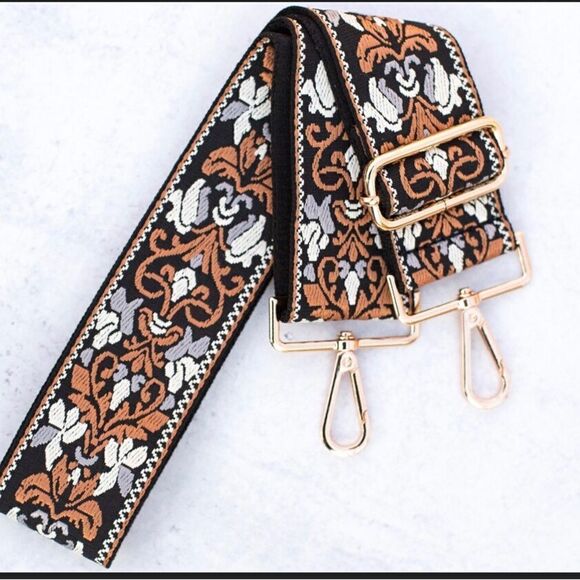 Alba Black and Brown Embroidered Strap - Picture 4 of 4